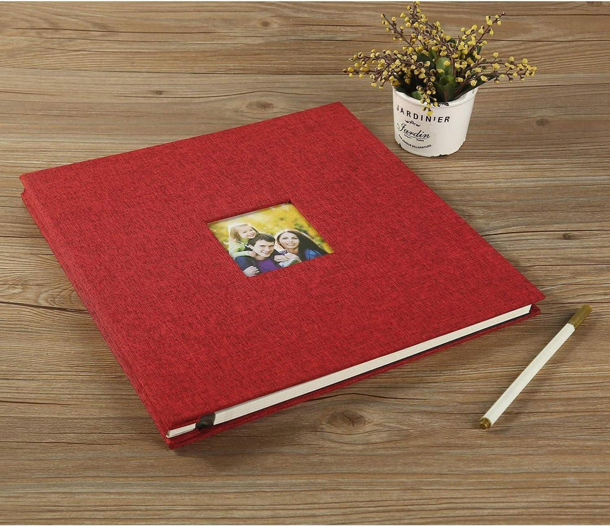 Yopih Selbstklebendes Großes Leinen Fotoalbum 10x15 cm mit 40 Weißen Seiten