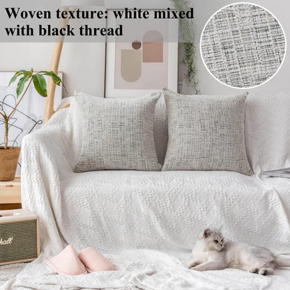 Weiche Chenille Kissenbezüge 66x66 cm - 2er Set