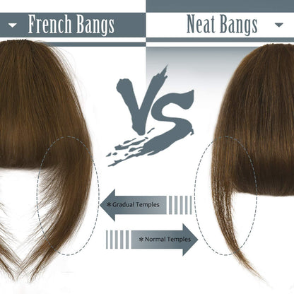 BARSDAR Clip in Echthaar Bangs Dunkelbraun Frisuren Haarteil