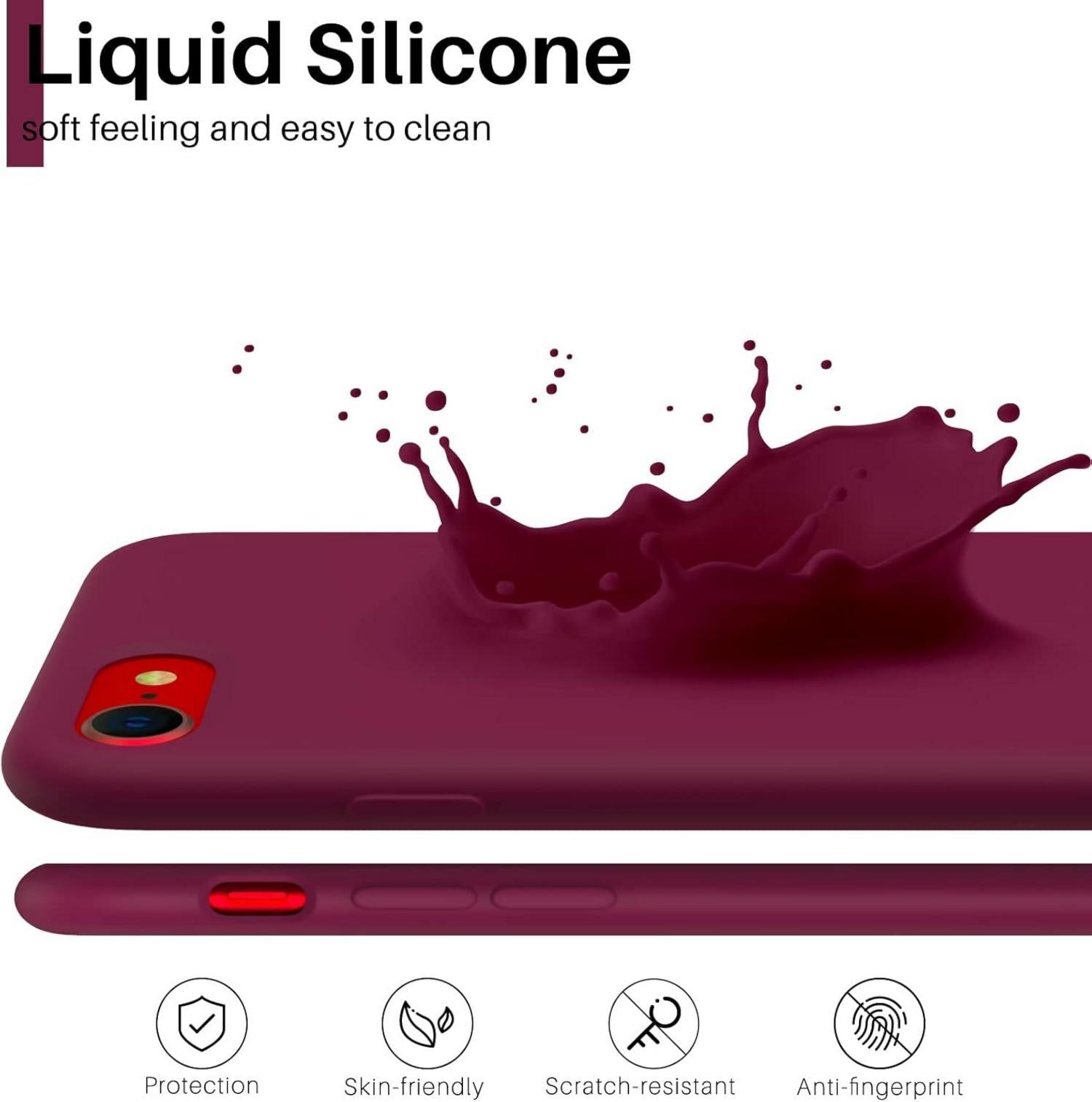 Silikon Case kompatibel mit iPhone SE 3 2022 5G 7/8 Flüssig Schutz
