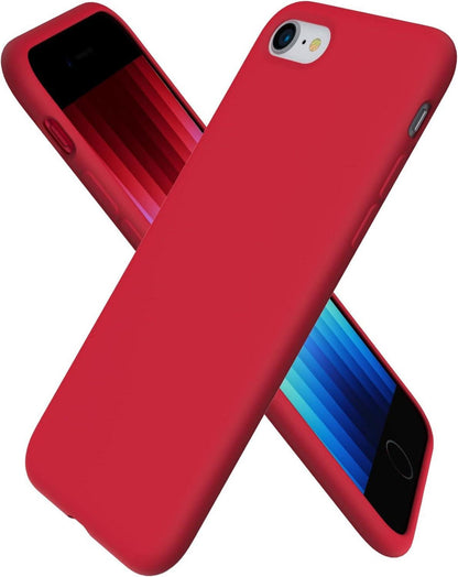 iPhone SE 3 Silikon Case 2022 5G Voller Schutz in Rot