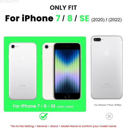 ORNARTO iPhone SE 3 5G Hülle Silikon Case 2022 Ultra Dünn