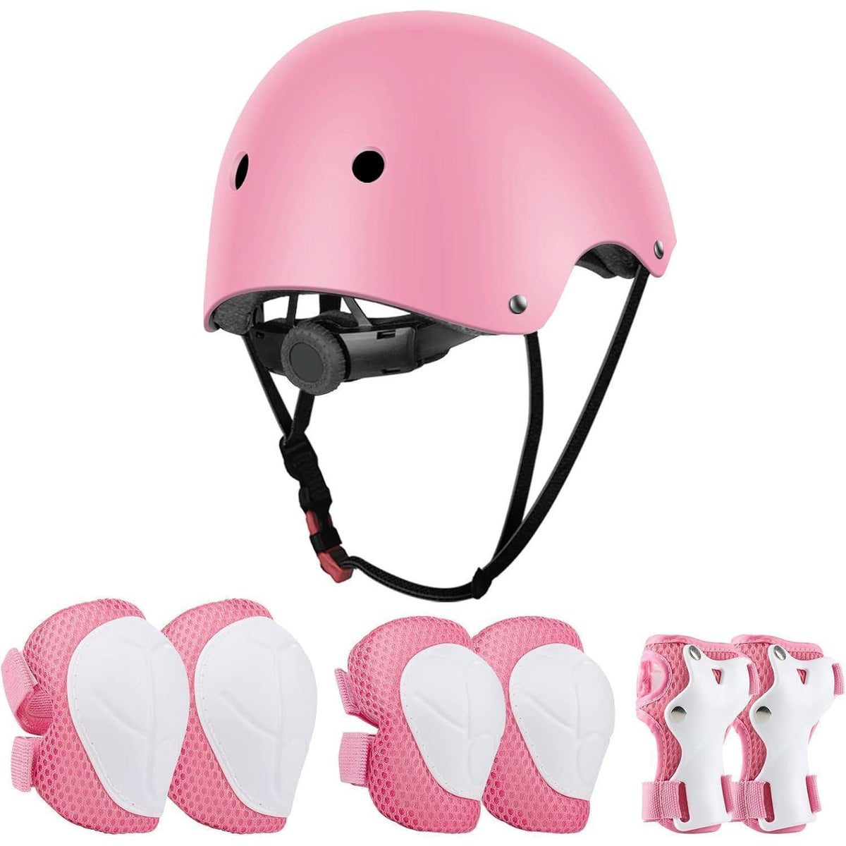Kinder Schutzausrüstung Set 7-in-1 Helm & Protektoren Rosa