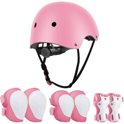 Kinder Schutzausrüstung Set 7-in-1 Helm & Protektoren Rosa