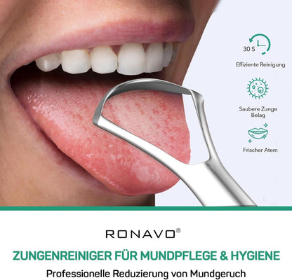 Zungenreiniger aus Edelstahl – Zungenschaber für frischen