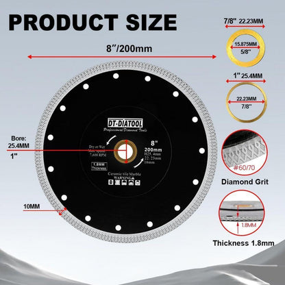 Diamant Trennscheibe 200mm X Mesh Turbo für Fliesen & Stein