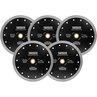 Diamant-Trennscheiben 5er-Set 180mm Mesh Turbo für Fliesen & Stein