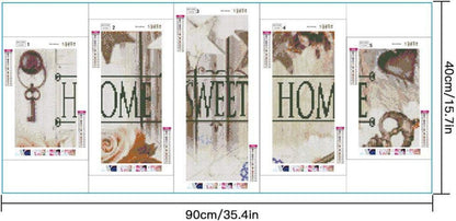 5D DIY Diamond Painting 5-teiliges Set - Haus Dekoration