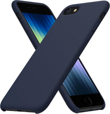 iPhone SE 3 Silikon Case 2022 Ultra Dünn Flüssig Mitternachtsblau