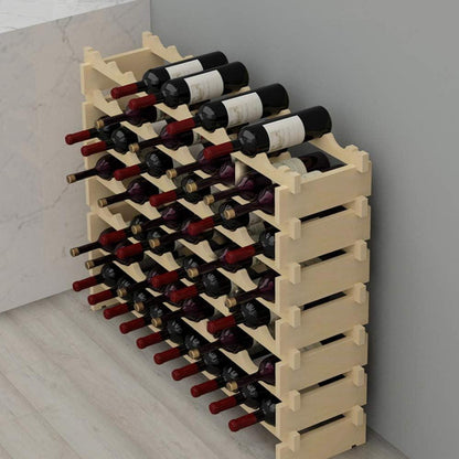 Weinregal Flaschenständer Holzregal 6 Ebenen 60 Flaschen