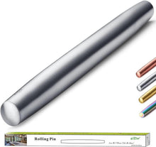 Teigroller 42cm Edelstahl Nudelholz Matt Finish Backen Pizza Kuchen