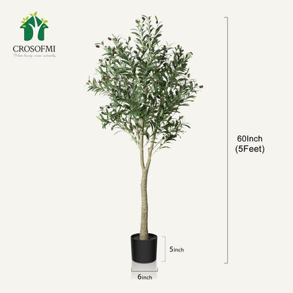 Künstlicher Olivenbaum 150cm Kunstpflanze Indoor Outdoor