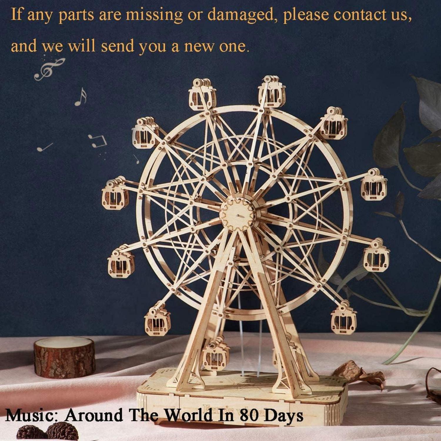 Rolife 3D Puzzle Riesenrad Spieldose Modellbausatz mit Musik