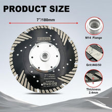 Diamant Trennscheibe 180mm M14 Turbo für Beton & Granit (2 Stk.)