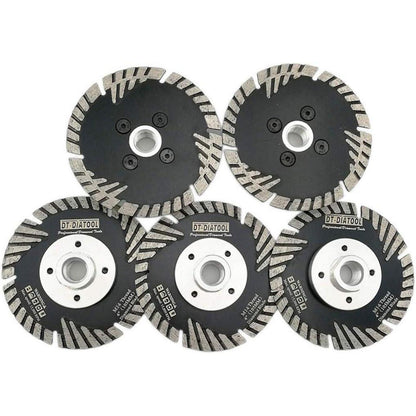 Diamant Trennscheiben 5er Set 105mm M14 Turbo für Beton Granit Marmor