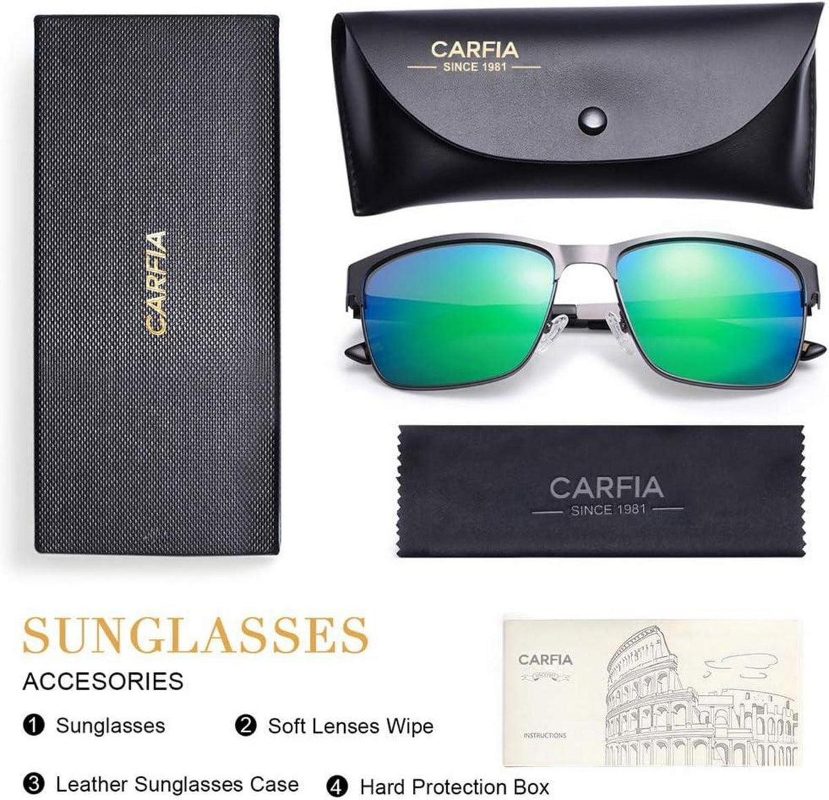 Polarisierte Herren Sonnenbrille Metallrahmen UV 400 Fahrerbrille Sportbrille