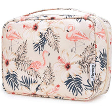 Kulturtasche zum Aufhängen mit Haken, Beige Flamingo