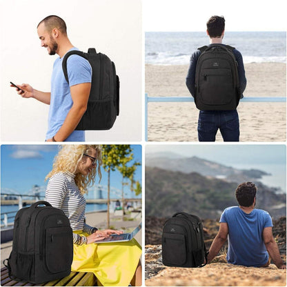 Laptop Rucksack Herren 15,6 Zoll USB Business Reise Schwarz