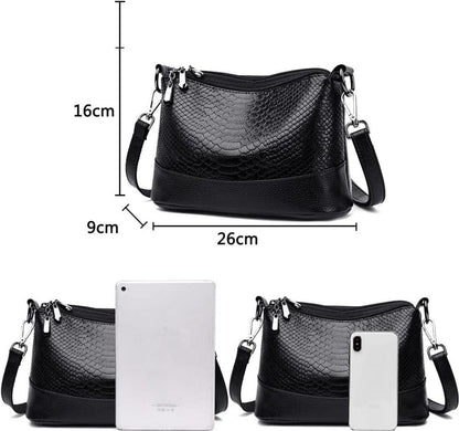 Damen Umhängetasche PU-Leder Hobo Schultertasche Henkeltasche