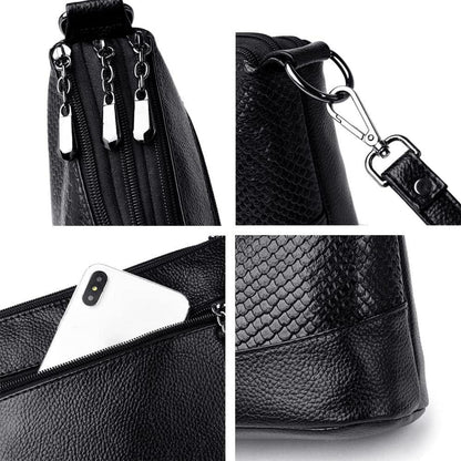 Damen Umhängetasche aus PU-Leder Hobo Schultertasche Elegant