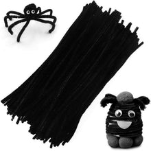 Chenilledraht Bastelset 200 Stück Schwarz Kinder DIY Deko