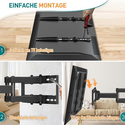 TV Wandhalterung für 26-65 Zoll TV, bis 40kg, VESA