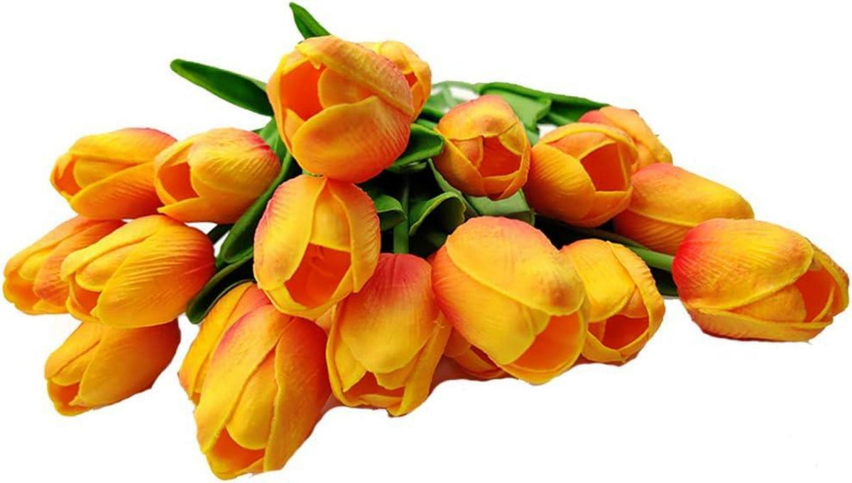 Künstliche Tulpen Hochzeitssträuße Blumen PU Herzstück 20 Stück