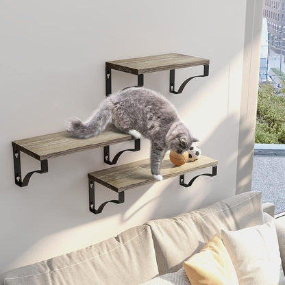 Wandregal Set Holz Metall rustikaler Draht für Wohnzimmer Küche