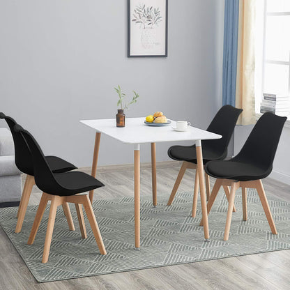 Modernes Esstisch-Set für 4-6 Personen mit Massivholzbeinen
