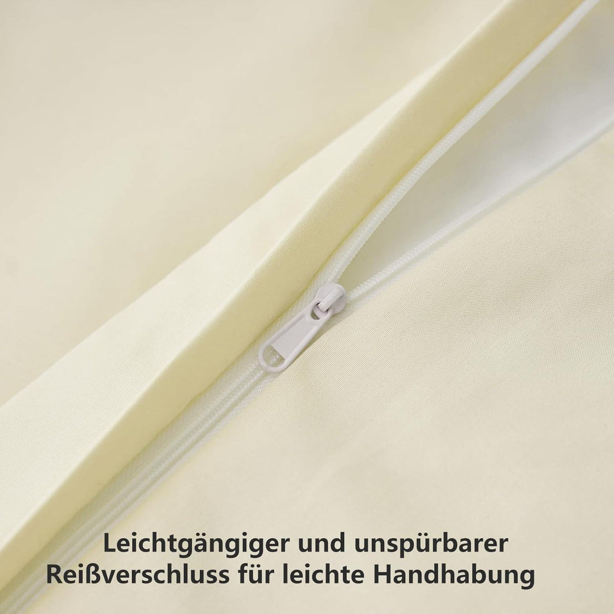 Bettwäsche 220x240 3tlg Gelb Set Mikrofaser Reißverschluss