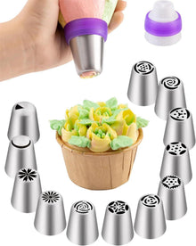 Spritzbeutel Set 59-teilig mit Tüllen, Edelstahl und Silikon