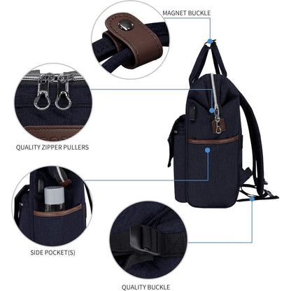 KROSER Damen Rucksack 15,6 Zoll Laptop Schulrucksack Blau