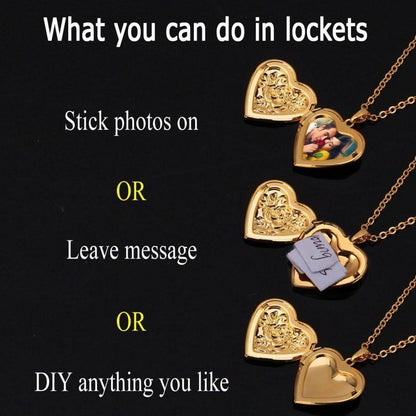Damen Medaillon Herz Halskette Öffnen Foto personalisiertModeschmuck
