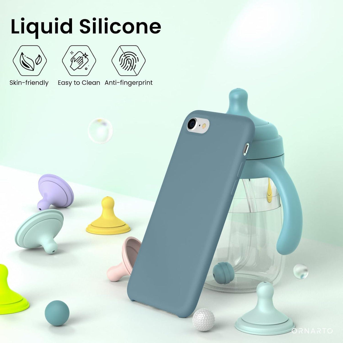 Silikon Case für iPhone SE 3 2022, 7/8 - Ultra Dünn, Flüssig - Schutz