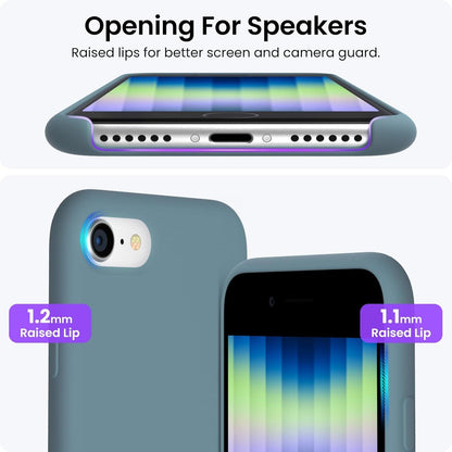 ORNARTO iPhone SE 3 Silikon Case 2022 Hülle Ultradünn Flüssig Silikon 5G