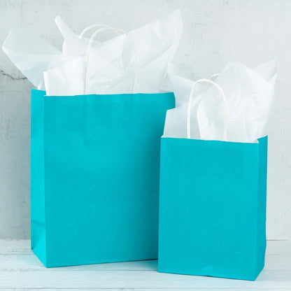 Medium Kraft Geschenktüten 21x11x27 cm Blau 25