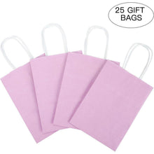 Kraft Geschenktüten Lila 15x8x21 cm 25 Stück mit Griffen
