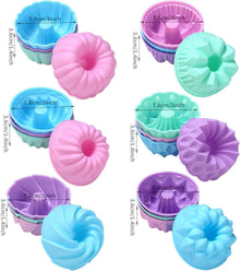 24Pack Silicone Donut Mold Baking Cups Pan Muffin Jello