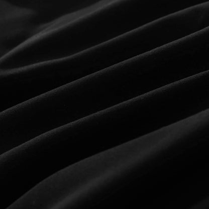 Bettwäsche Set 220x240 cm Schwarz Mikrofaser 110g/m² 2