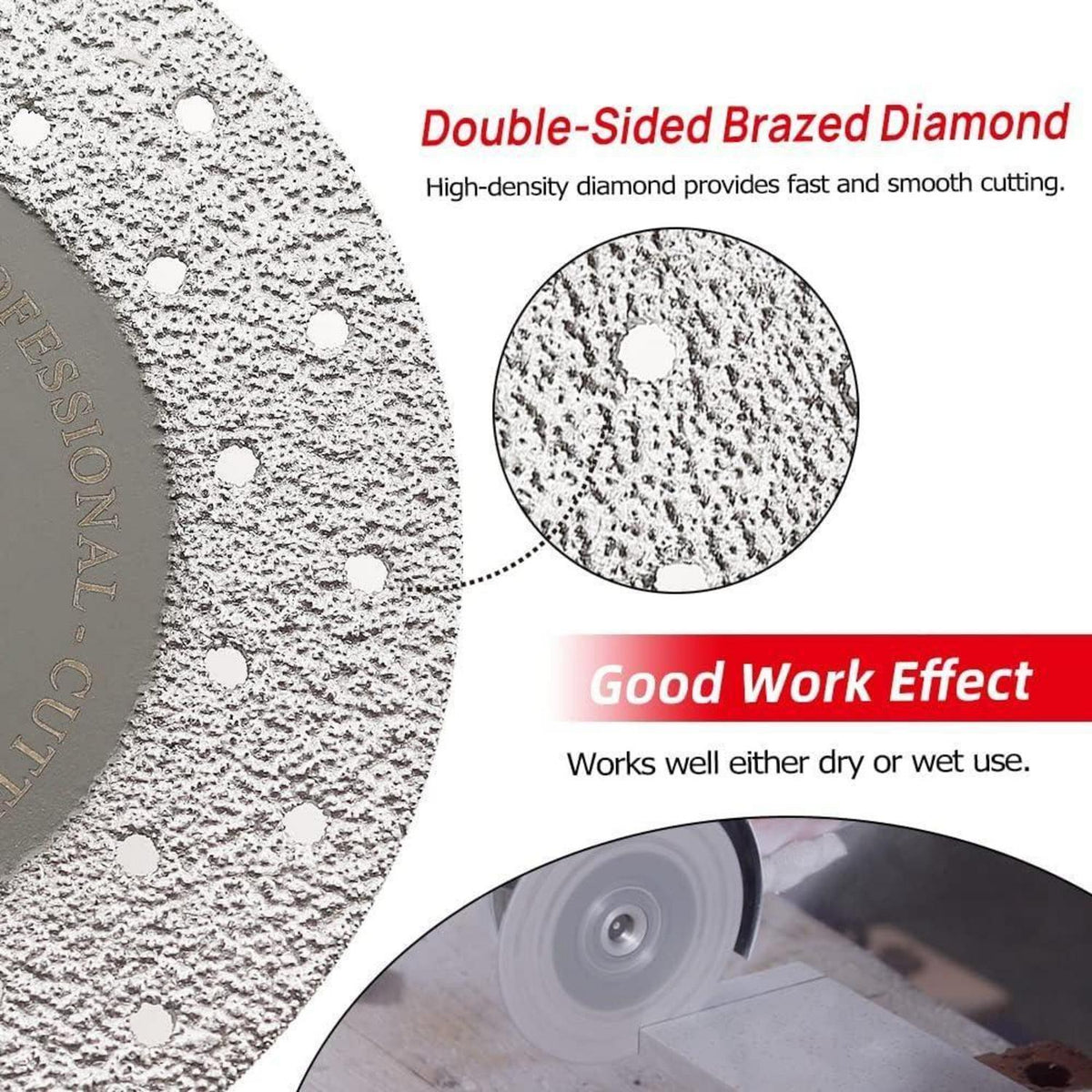 Diamant-Trennscheibe 2er-Set 125mm M14 für Stein