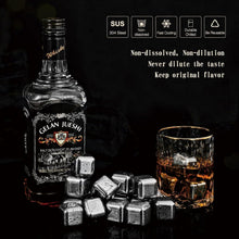 16 Wiederverwendbare Edelstahl Eiswürfel Set für Whisky