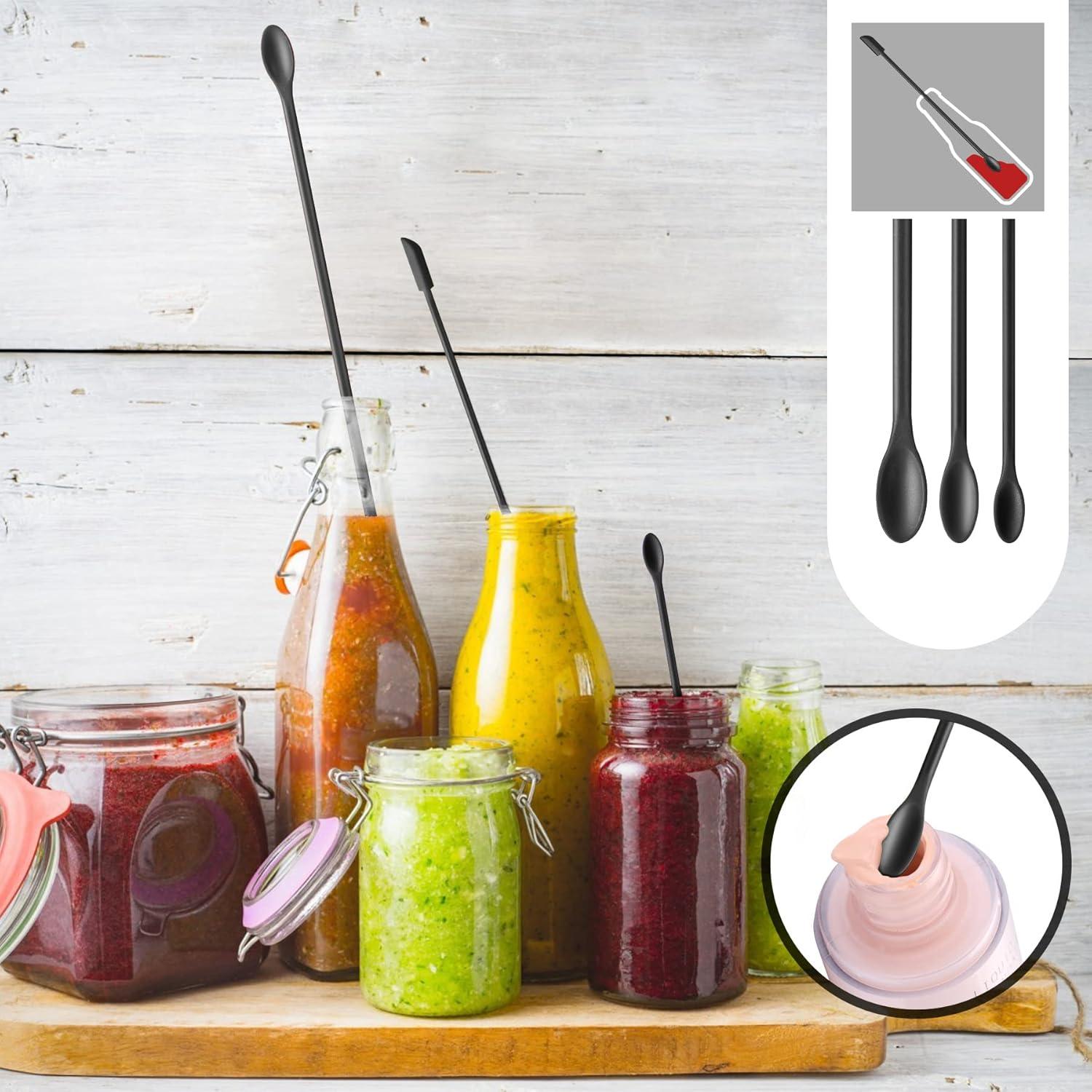 Hotec 9-teiliges Silikon-Spatel-Set schwarz, hitzebeständig, antihaftbeschichtet, BPA-frei, spülmaschinenfest
