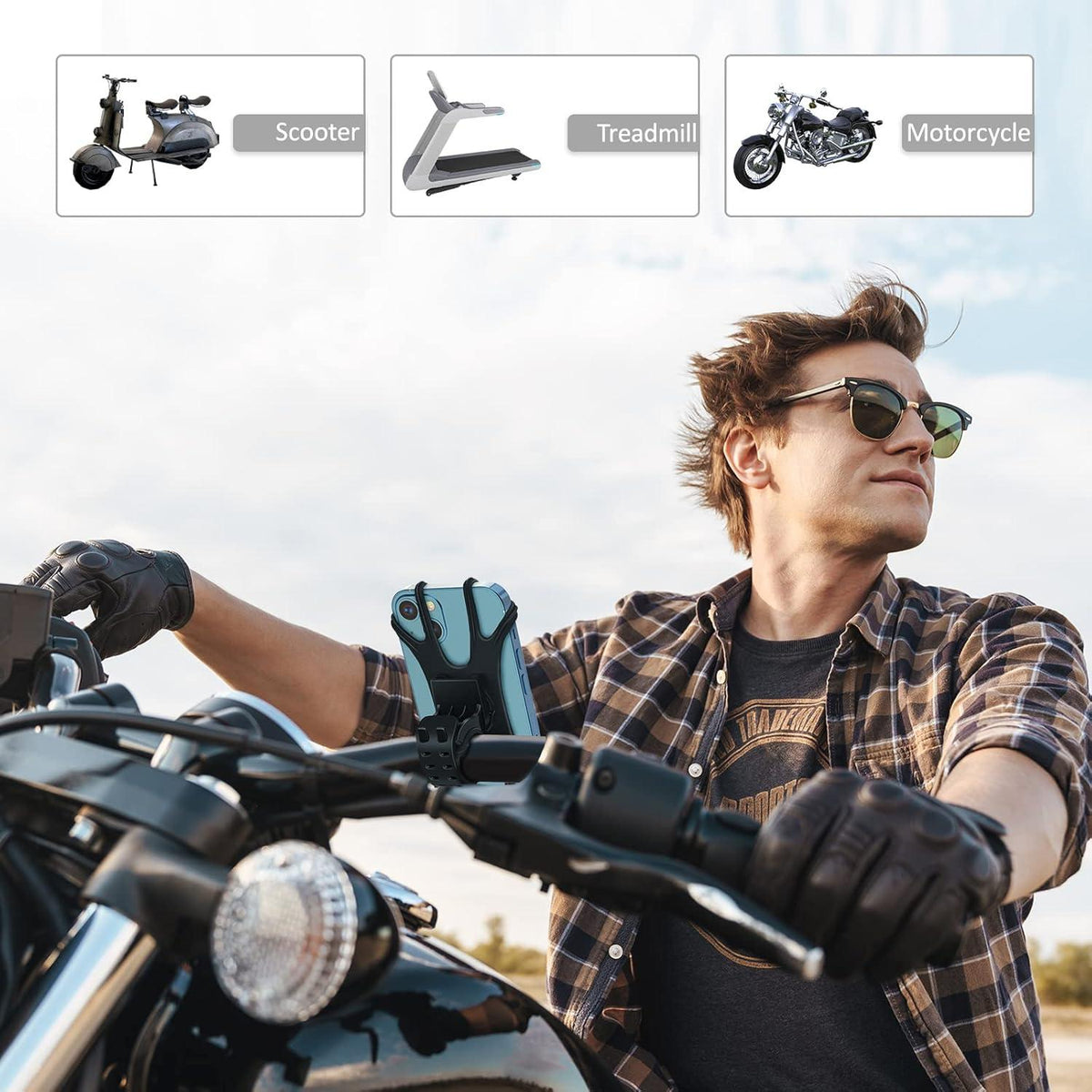 Fahrrad Handyhalterung 360° Drehbar Anti-Shake Silikon Phone 13 12 11 Samsung