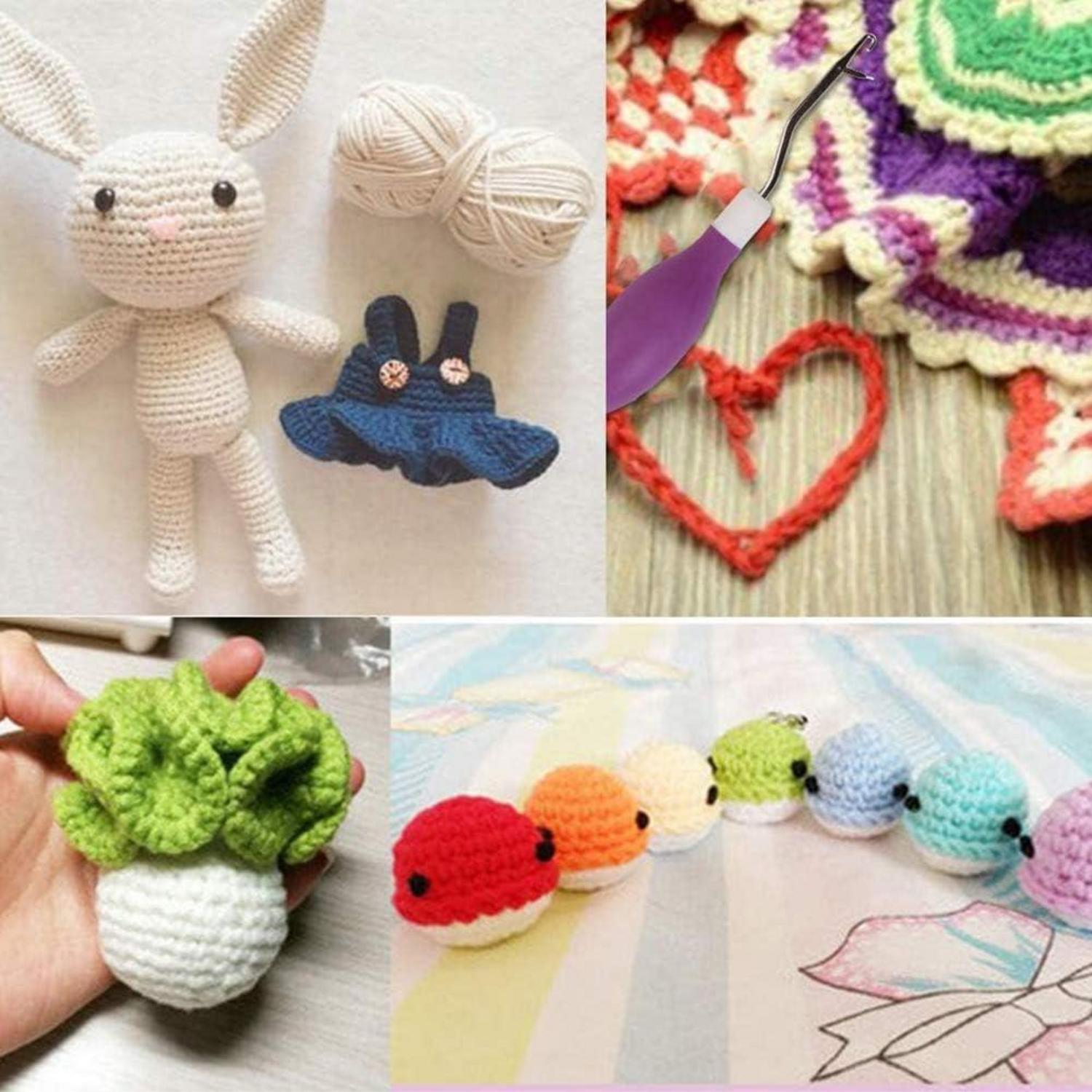 Latch Hook Kit Häkelnadel Set 5 Größen Bunte Knüpfnadel Haarverlängerung Nadel
