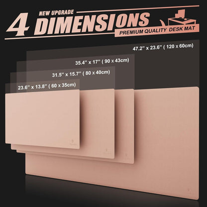 Knodel Tischunterlage Schreibtischunterlage 60x35cm PVC Laptop wasserdicht doppelseitig Rosa Silber