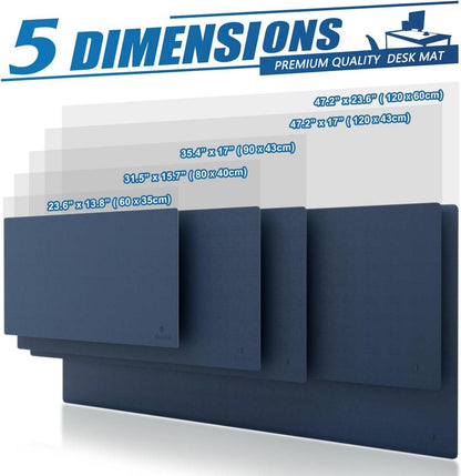 Wasserdichte Schreibtischunterlage 60x35cm PVC doppelseitig Blau/Gelb