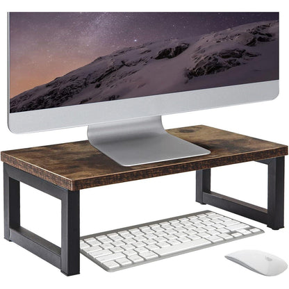OROPY Vintage Holz Monitorständer PC Bildschirm Ständer