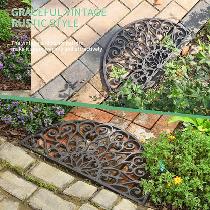 Gusseisen Fußmatte Vintage Ranken Design 71cm