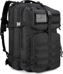 Taktischer Molle Rucksack 50L Schwarz für Camping Trekking