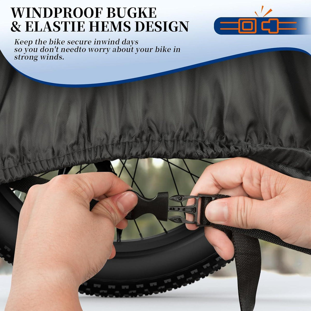 IPSXP 210D Oxford Fahrradabdeckung Wasserdicht 208x112x76cm Schwarz UV-Schutz
